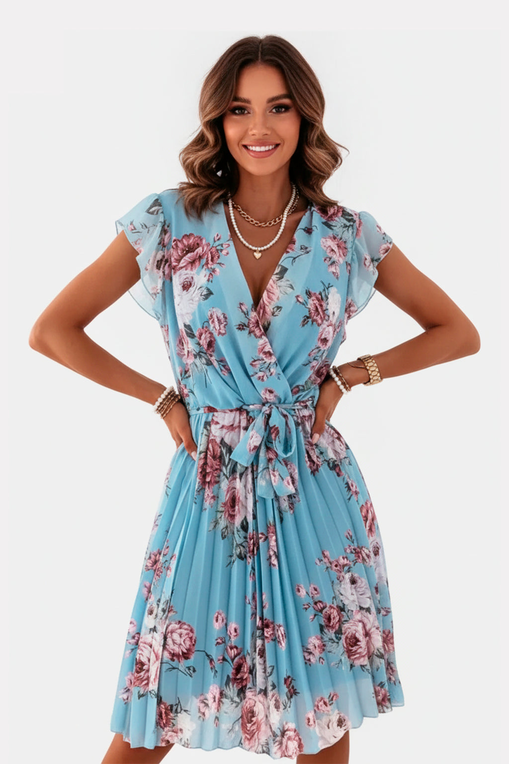 Laurena – Vestido Floral Elegante de Algodón para Mujer