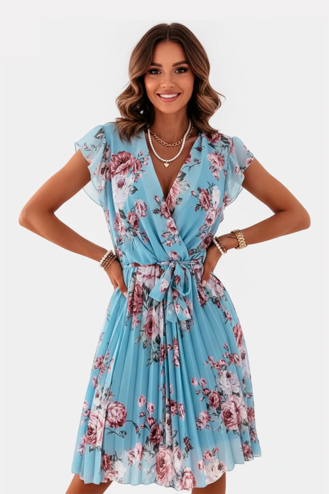 Laurena – Vestido Floral Elegante de Algodón para Mujer
