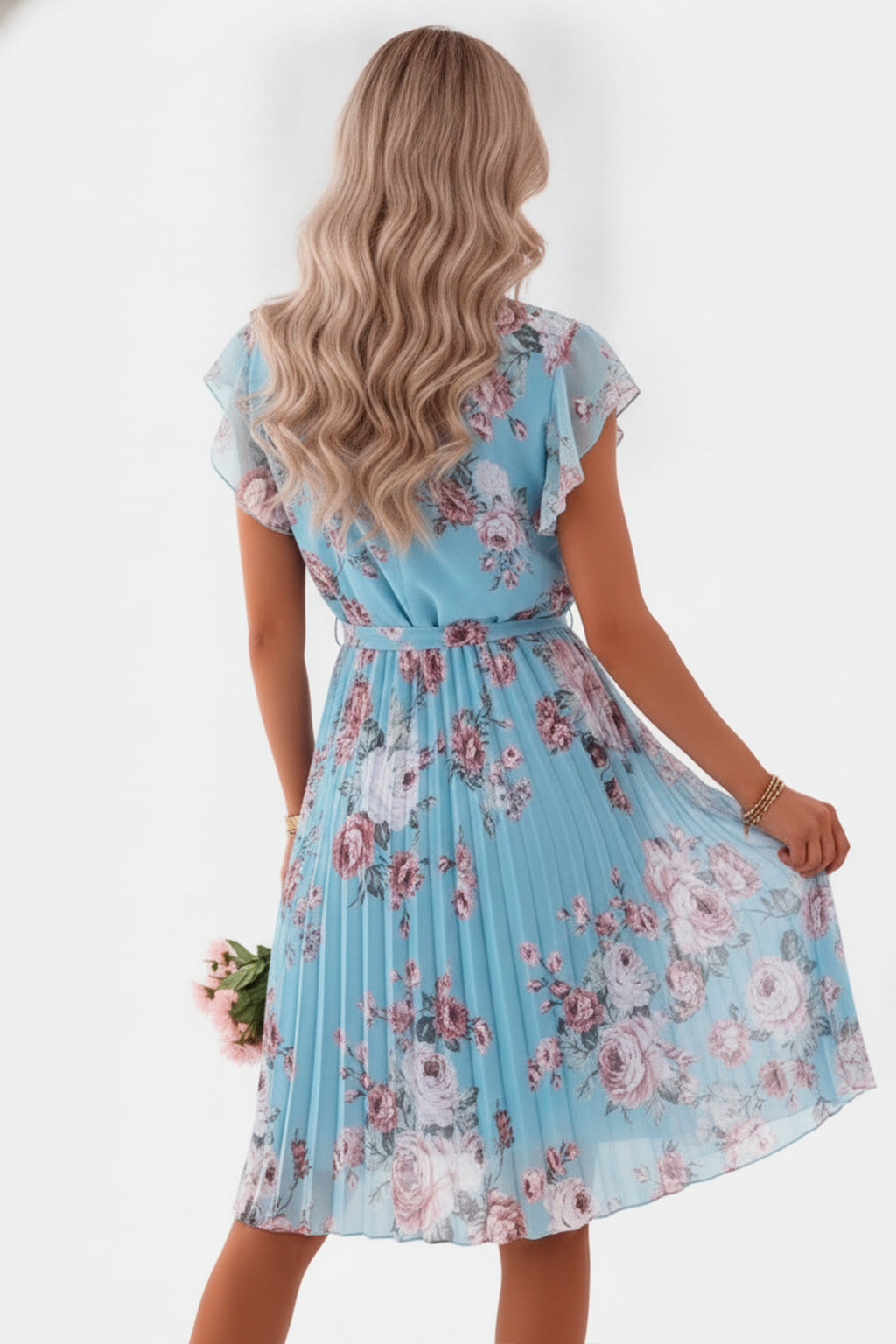 Laurena – Vestido Floral Elegante de Algodón para Mujer